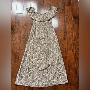 Old Navy Brown Floral Maxi Dress